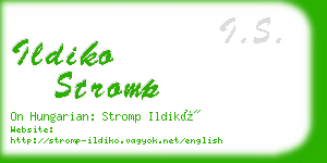 ildiko stromp business card